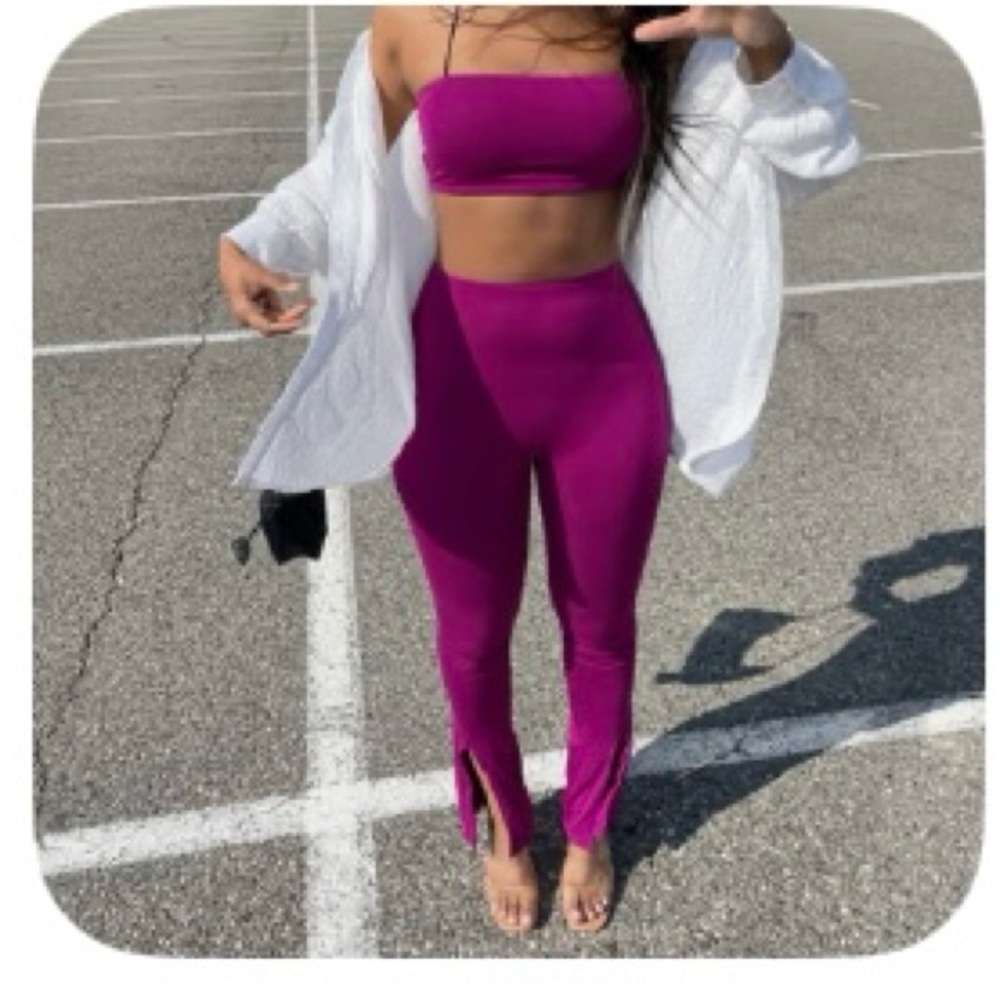 Stylish Purple Pants with  top